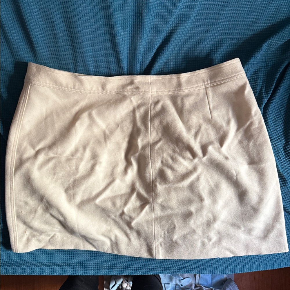 J. Crew Cream Wool Skirt